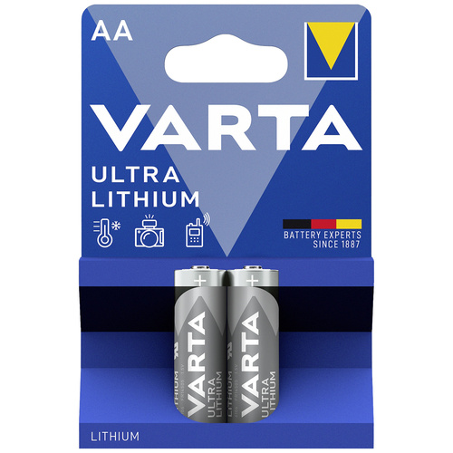 Varta LITHIUM AA Bli 2 Mignon (AA)-Batterie Lithium 2900 mAh 1.5 V 2 St.