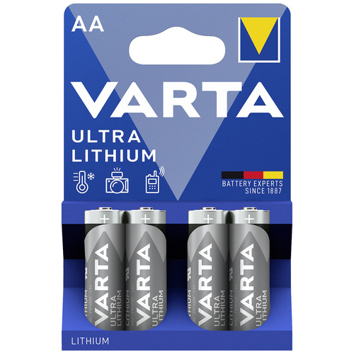 Pile LR6 (AA) lithium Varta 6106301404 LITHIUM AA Bli 4 2900 mAh 1.5 V 4 pc(s)