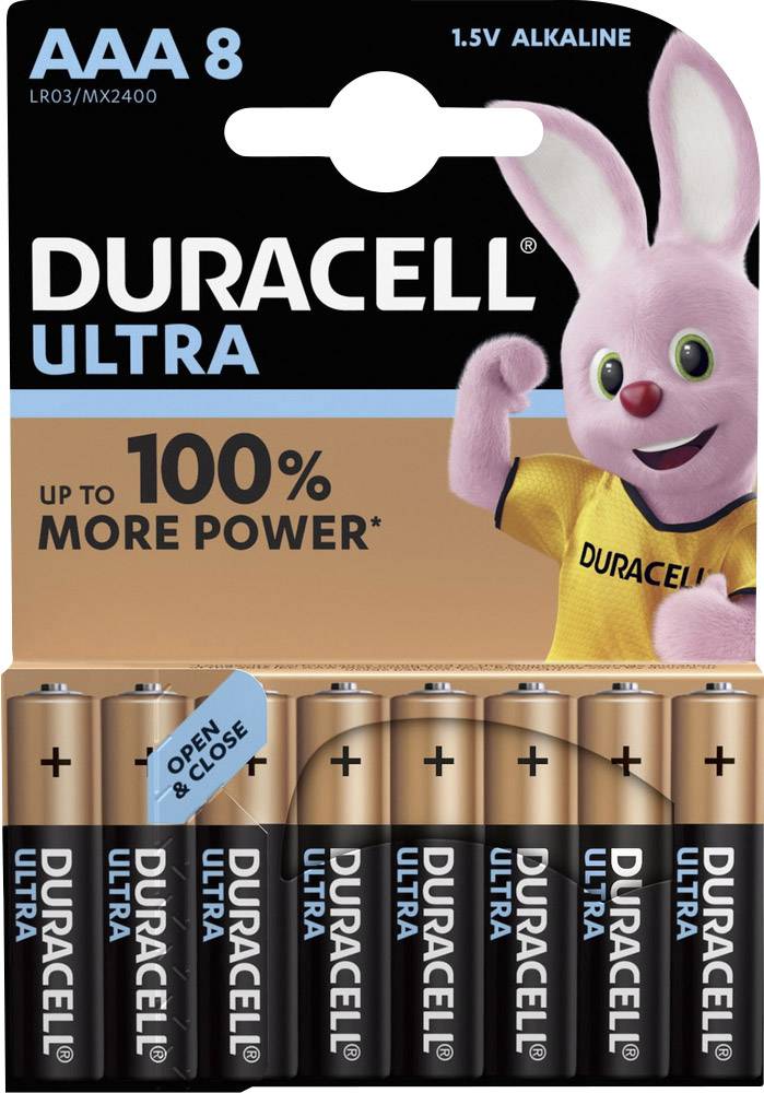 Duracell Ultra LR03 Micro (AAA)-Batterie Alkali-Mangan 1.5V 8St.