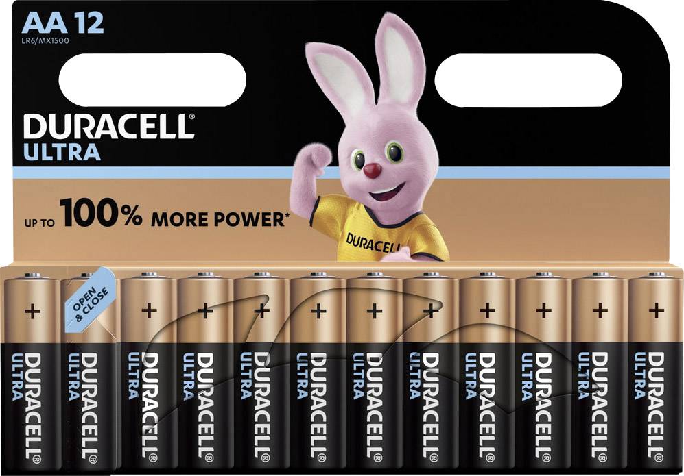 Duracell Ultra LR06 Mignon (AA)-Batterie Alkali-Mangan 1.5 V 12 St.