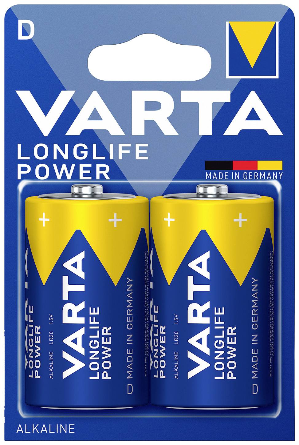 Varta LONGLIFE Power D Bli 2 Mono (D)-Batterie Alkali-Mangan 16500 mAh 1.5 V 2 St.