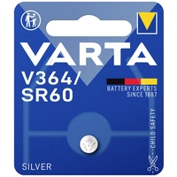 Varta Knopfzelle 364 1.55V 17 mAh Silberoxid SILVER Coin V364/SR60 Bli 1 Varta Knopfzelle 364 1.55V 17 mAh Silberoxid SILVER Coin V364/SR60 Bli 1