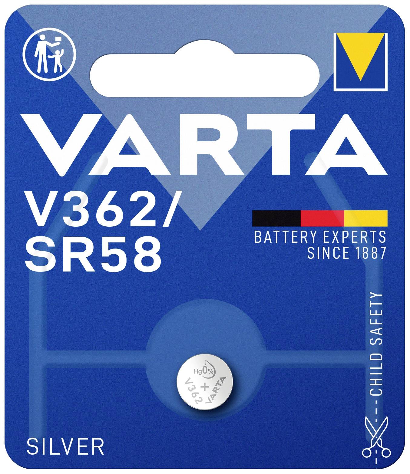 Varta Knopfzelle 362 1.55 V 1 St. 21 mAh Silberoxid SILVER Coin V362/SR58 Bli 1