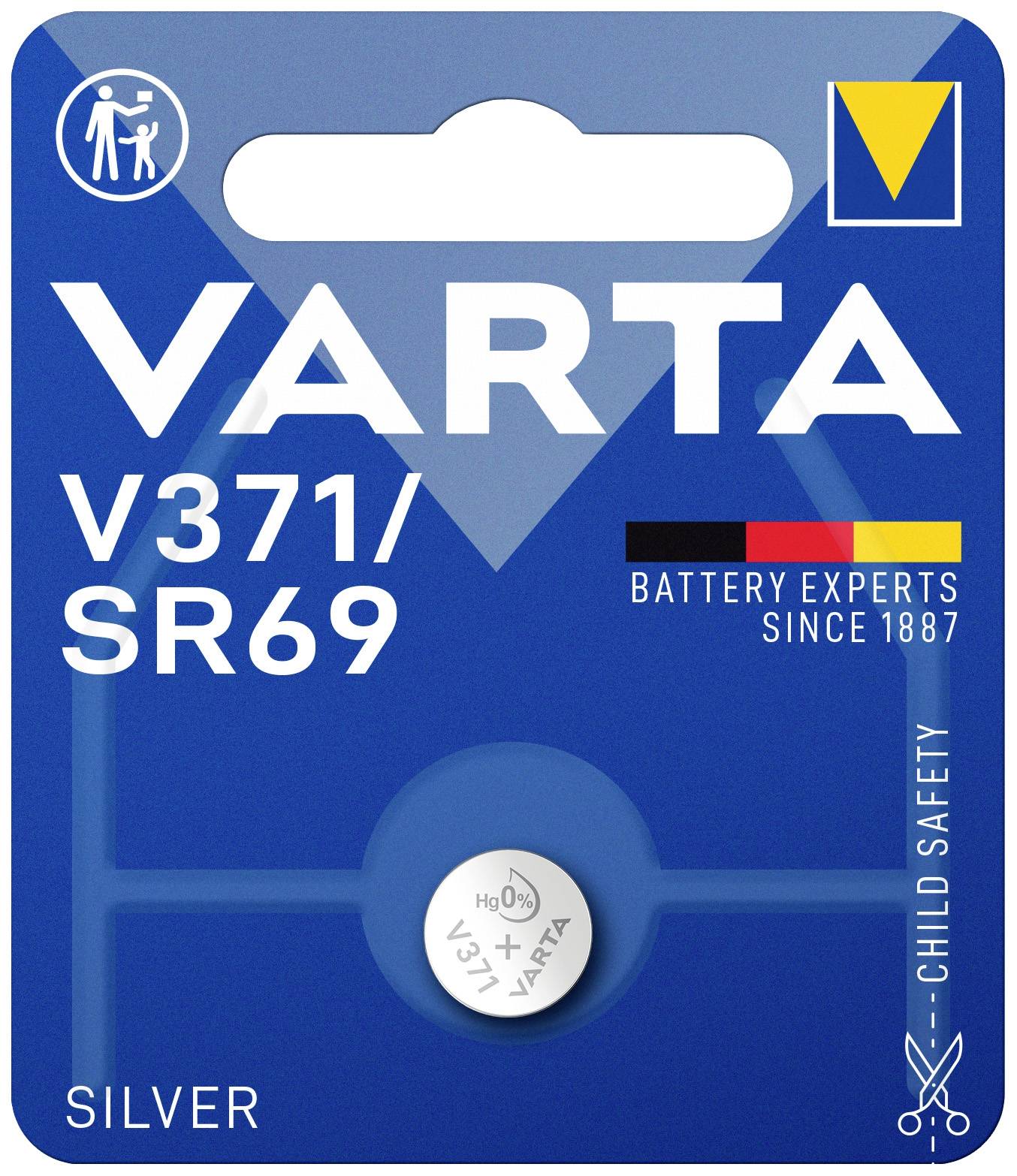 Varta Knopfzelle 371 1.55 V 1 St. 30 mAh Silberoxid SILVER Coin V371/SR69 Bli 1