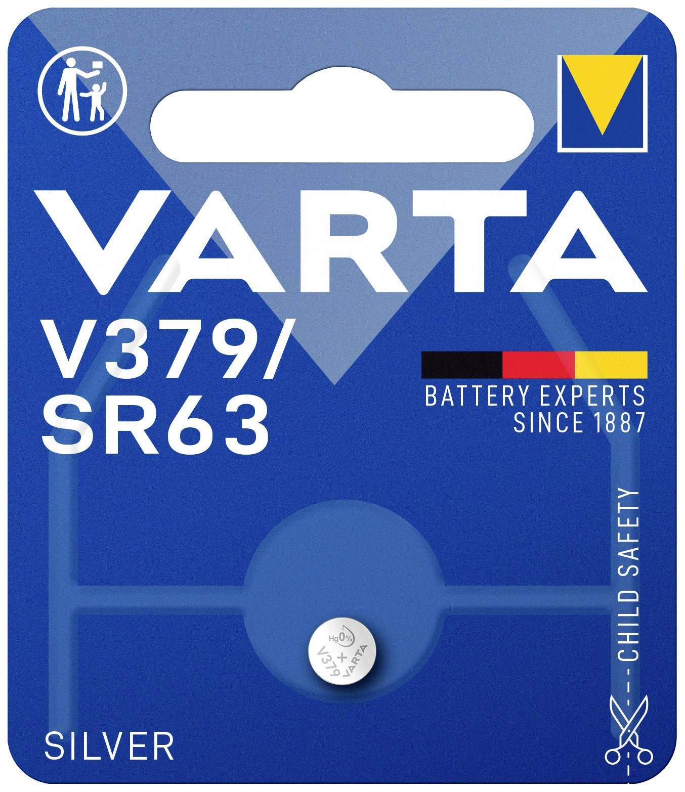 Varta Knopfzelle 379 1.55 V 1 St. 15 mAh Silberoxid SILVER Coin V379/SR63 Bli 1