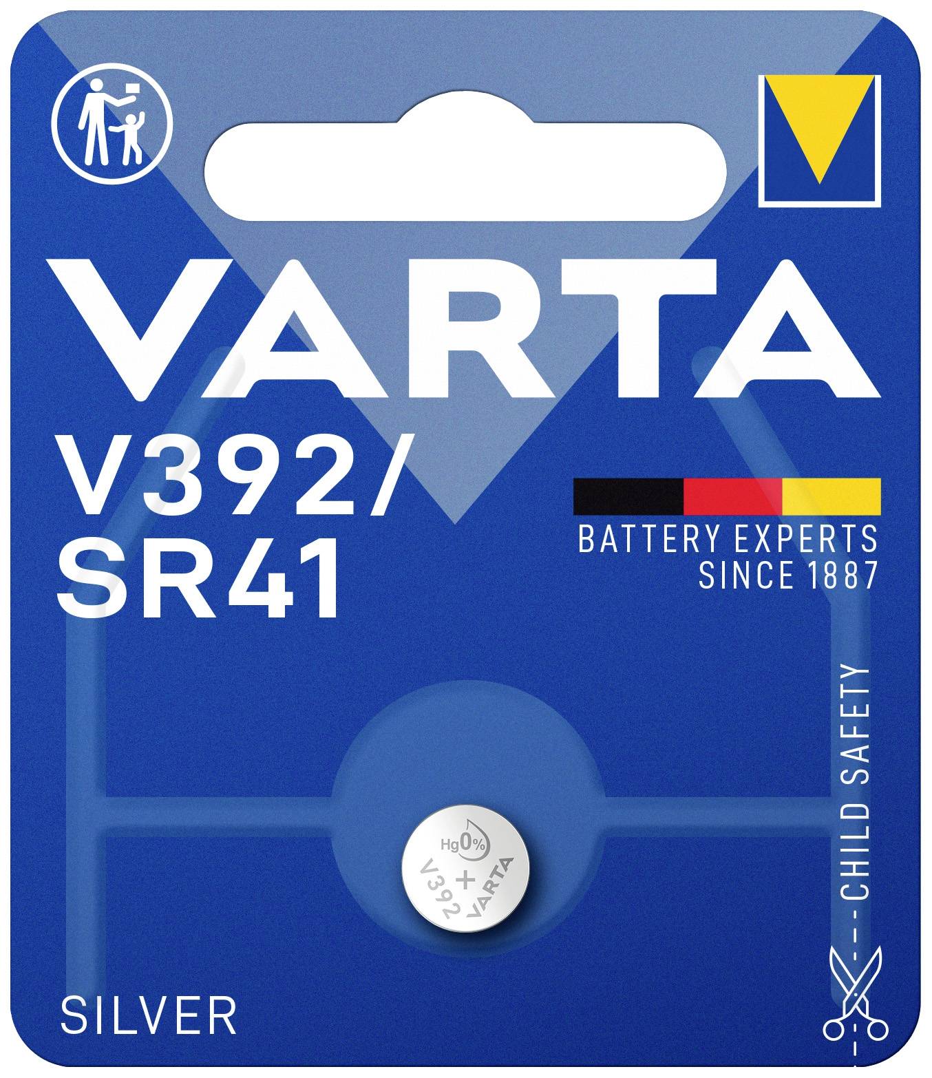 Varta Knopfzelle 392 1.55 V 1 St. 40 mAh Silberoxid Electronics SR41