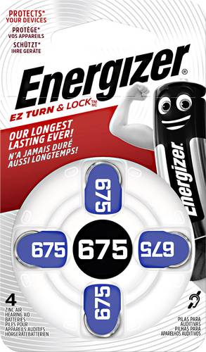 Energizer Knopfzelle ZA 675 1.4V 4 St. 635 mAh Zink-Luft Hearing Aid PR44
