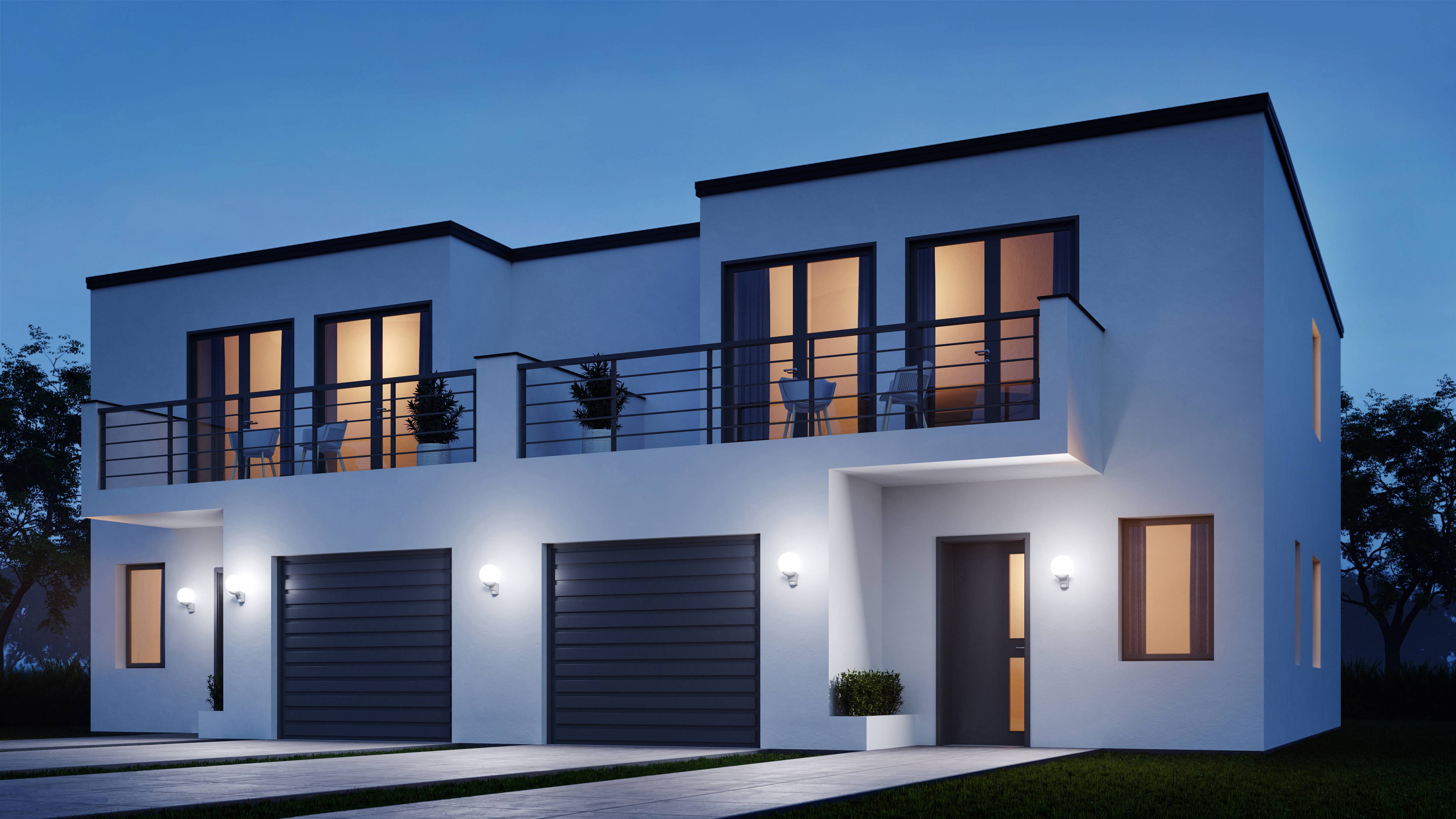 Steinel L 585 S 005535 Außenwandleuchte mit Bewegungsmelder Energiesparlampe, LED E27 60 W Schwarz