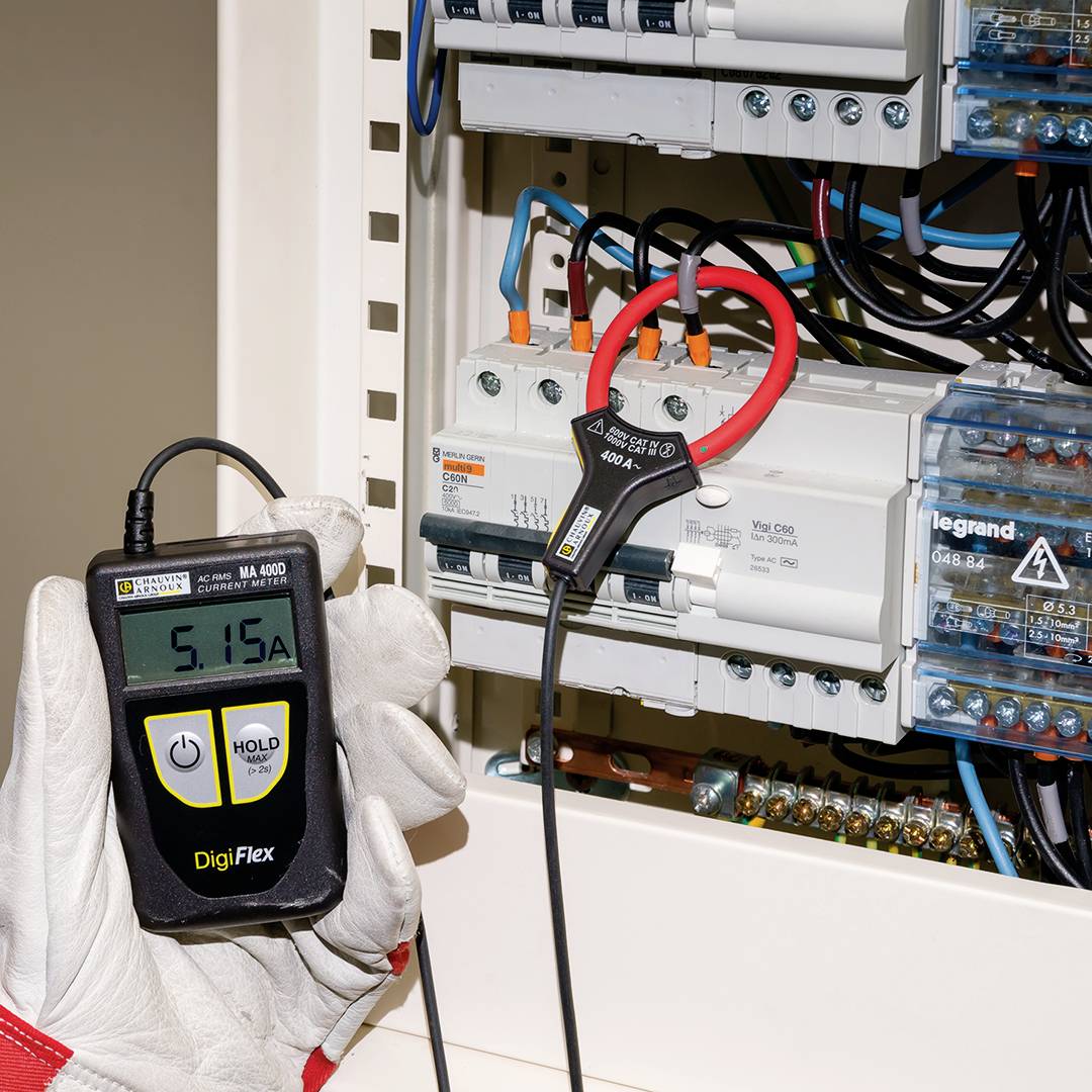 Chauvin Arnoux MA 400D-250 Stromzange, Hand-Multimeter digital CAT IV 600V Anzeige (Counts): 4000