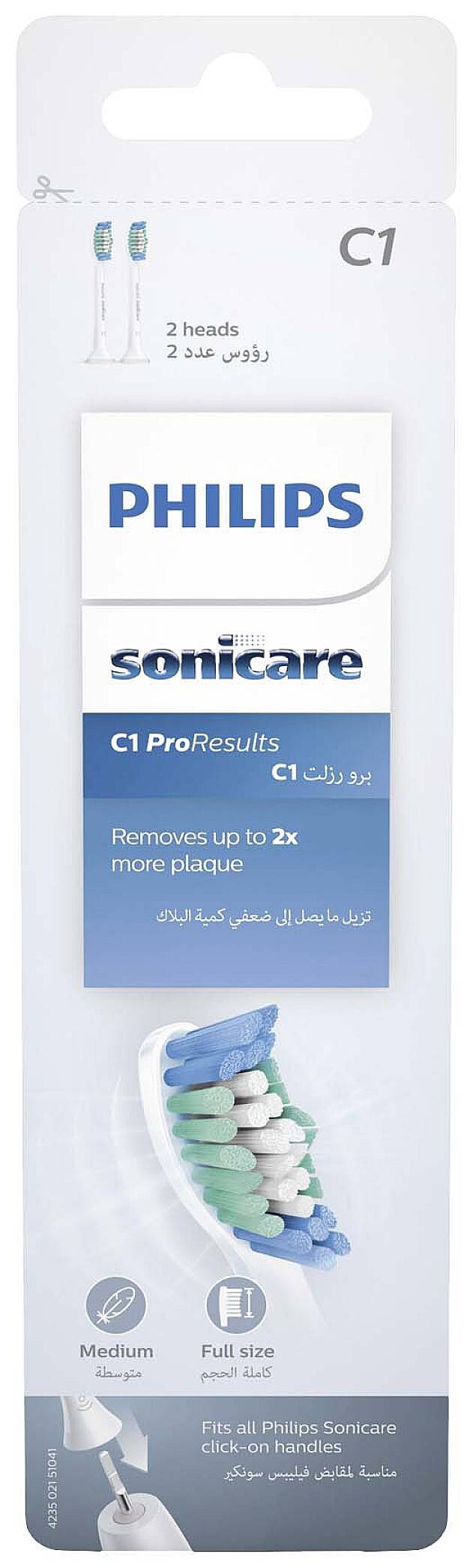 Philips Bodycare ProResults Aufsteckbürsten für elektrische Zahnbürste 2 St. Weiß