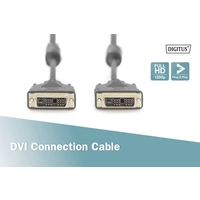 Digitus DVI Anschlusskabel DVI-D 18+1pol. Stecker, DVI-D 18+1pol. Stecker 3.00 m Schwarz AK-320100-030-S schraubbar, mit Ferritkern DVI-Kabel Digitus DVI Anschlusskabel DVI-D 18+1pol. Stecker, DVI-D 18+1pol. Stecker 3.00 m Schwarz AK-320100-030-S schraubbar, mit Ferritkern DVI-Kabel