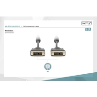 Digitus DVI Anschlusskabel DVI-D 18+1pol. Stecker, DVI-D 18+1pol. Stecker 3.00 m Schwarz AK-320100-030-S schraubbar, mit Ferritkern DVI-Kabel Digitus DVI Anschlusskabel DVI-D 18+1pol. Stecker, DVI-D 18+1pol. Stecker 3.00 m Schwarz AK-320100-030-S schraubbar, mit Ferritkern DVI-Kabel
