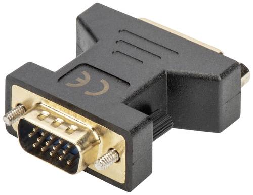 Digitus AK-320505-000-S DVI / VGA Adapter [1x DVI-Buchse 24+5pol. - 1x VGA-Stecker] Schwarz
