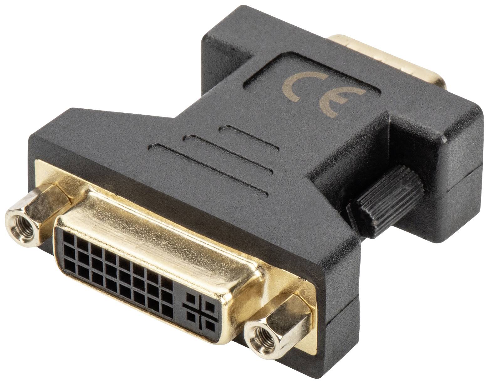 Digitus AK-320505-000-S DVI / VGA Adapter [1x DVI-Buchse 24+5pol. - 1x VGA-Stecker] Schwarz