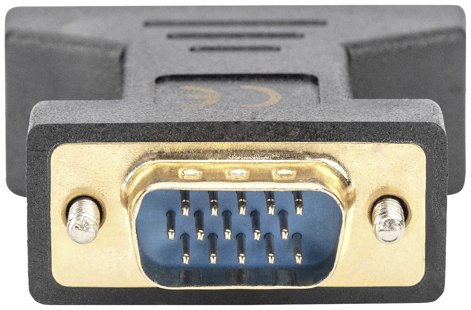 Digitus AK-320505-000-S DVI / VGA Adapter [1x DVI-Buchse 24+5pol. - 1x VGA-Stecker] Schwarz