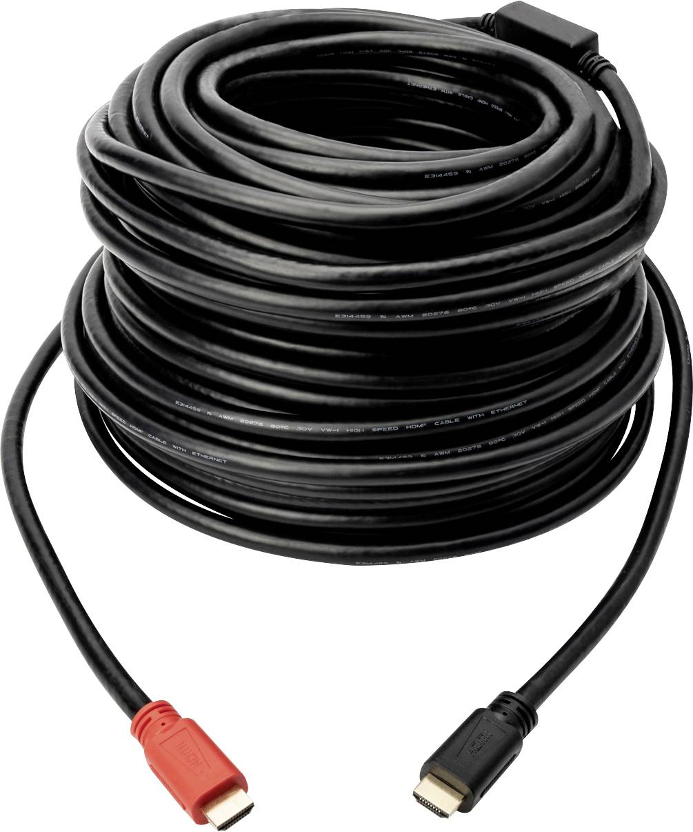 Digitus HDMI Anschlusskabel HDMI-A Stecker, HDMI-A Stecker 30.00m Schwarz AK-330105-300-S vergoldete Steckkontakte HDMI-Kabel