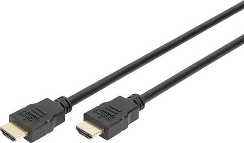 Digitus HDMI Anschlusskabel HDMI-A Stecker, HDMI-A Stecker 2.00 m Schwarz AK-330107-020-S 4K UHD, A