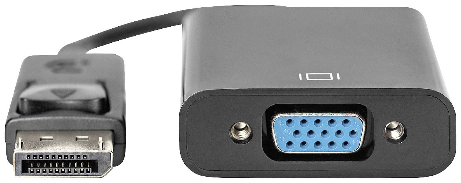 Digitus AK-340410-001-S DisplayPort / VGA Adapter [1x DisplayPort Stecker - 1x VGA-Buchse] Schwarz 15.00cm