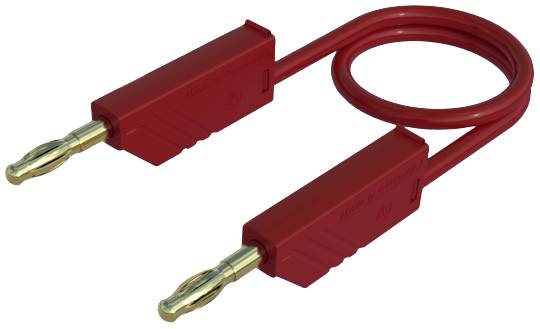 SKS Hirschmann MLN 100/2,5 RT Messleitung Lamellenstecker 4mm Lamellenstecker 4mm 1.00m Rot 1St.