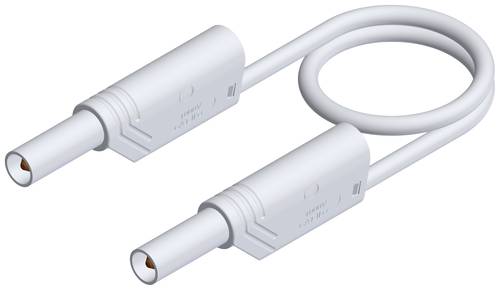 Hirschmann Test & Measurement MLS WS 100/2,5 Sicherheits-Messleitung Lamellenstecker 4 mm Lamellenstecker 4 mm 1.00 m Weiß 1 St.