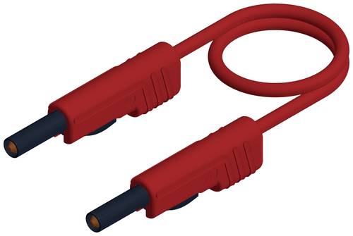 Hirschmann Test & Measurement MLB 25/1 V rt Messleitung Lamellenstecker 4 mm Lamellenstecker 4 mm 25.00 cm Rot 1 St.