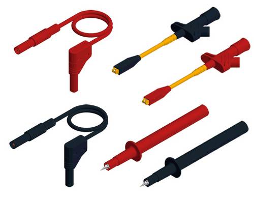 Hirschmann Test & Measurement MMS 2010 Sicherheits-Messleitungs-Set Lamellenstecker 4 mm Lamellenstecker 4 mm 1.00 m Schwarz, Rot