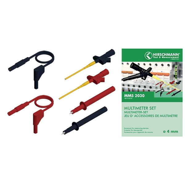 SKS Hirschmann MMS 2030 Sicherheits-Messleitungs-Set Lamellenstecker 4mm Lamellenstecker 4mm 1.00m Schwarz, Rot 1St. SKS Hirschmann MMS 2030 Sicherheits-Messleitungs-Set Lamellenstecker 4mm Lamellenstecker 4mm 1.00m Schwarz, Rot 1St.