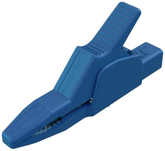SKS Hirschmann AK 2 B 2540 I bl Sicherheits-Abgreifklemme Steckanschluss 4mm CAT II 1000V Blau