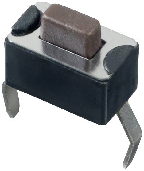 Ein kleiner, rechteckiger-elektrischer Schalter in schwarz mit metallischen Anschlüssen, oft zur Steuerung elektrischer Geräte verwendet.