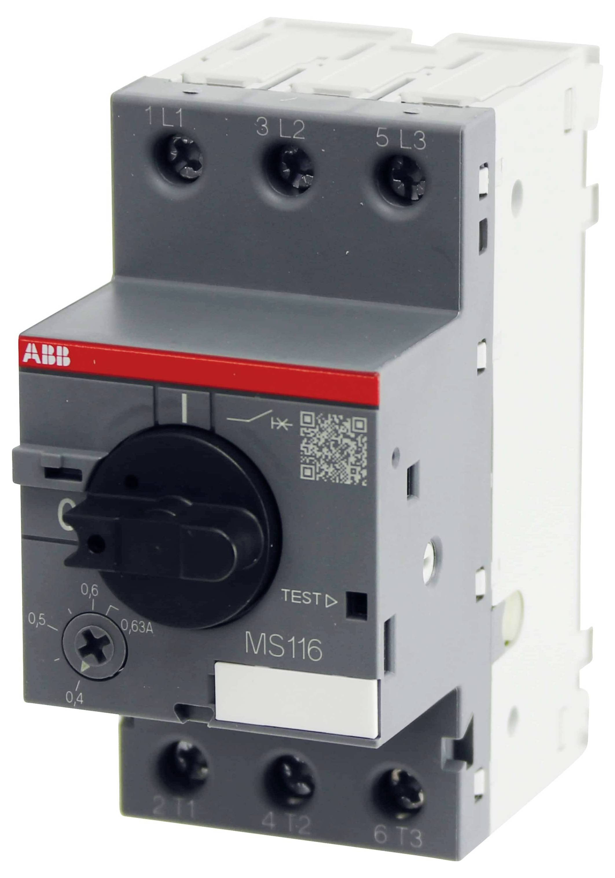 ABB 1SAM 250 000 R1004 MS 116-0,63 Motorschutzschalter einstellbar 690 V/AC 0.63 A 1 St.