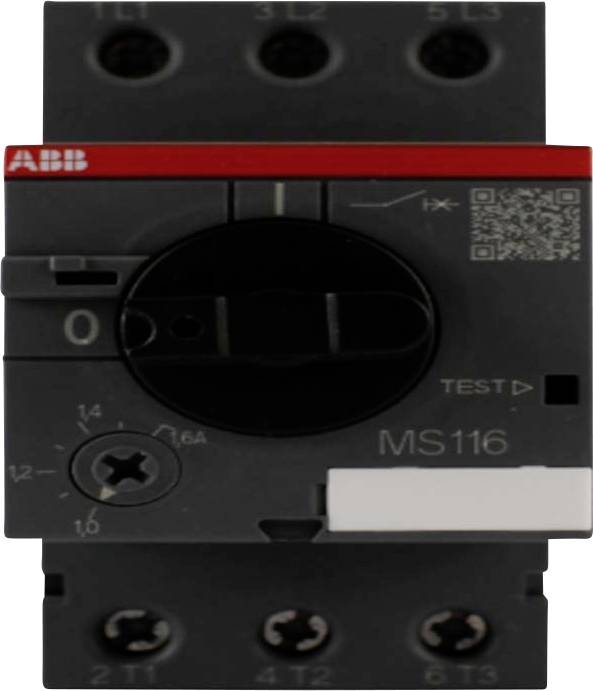ABB 1SAM 250 000 R1006 MS 116-1,6 Motorschutzschalter einstellbar 690 V/AC 1.6A 1St.