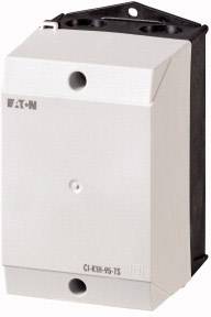 Ein weißes elektrisches Gerät von Eaton, Modell CI-KK-95-TS, vermutlich ein Teil eines elektrischen Verteilsystems.