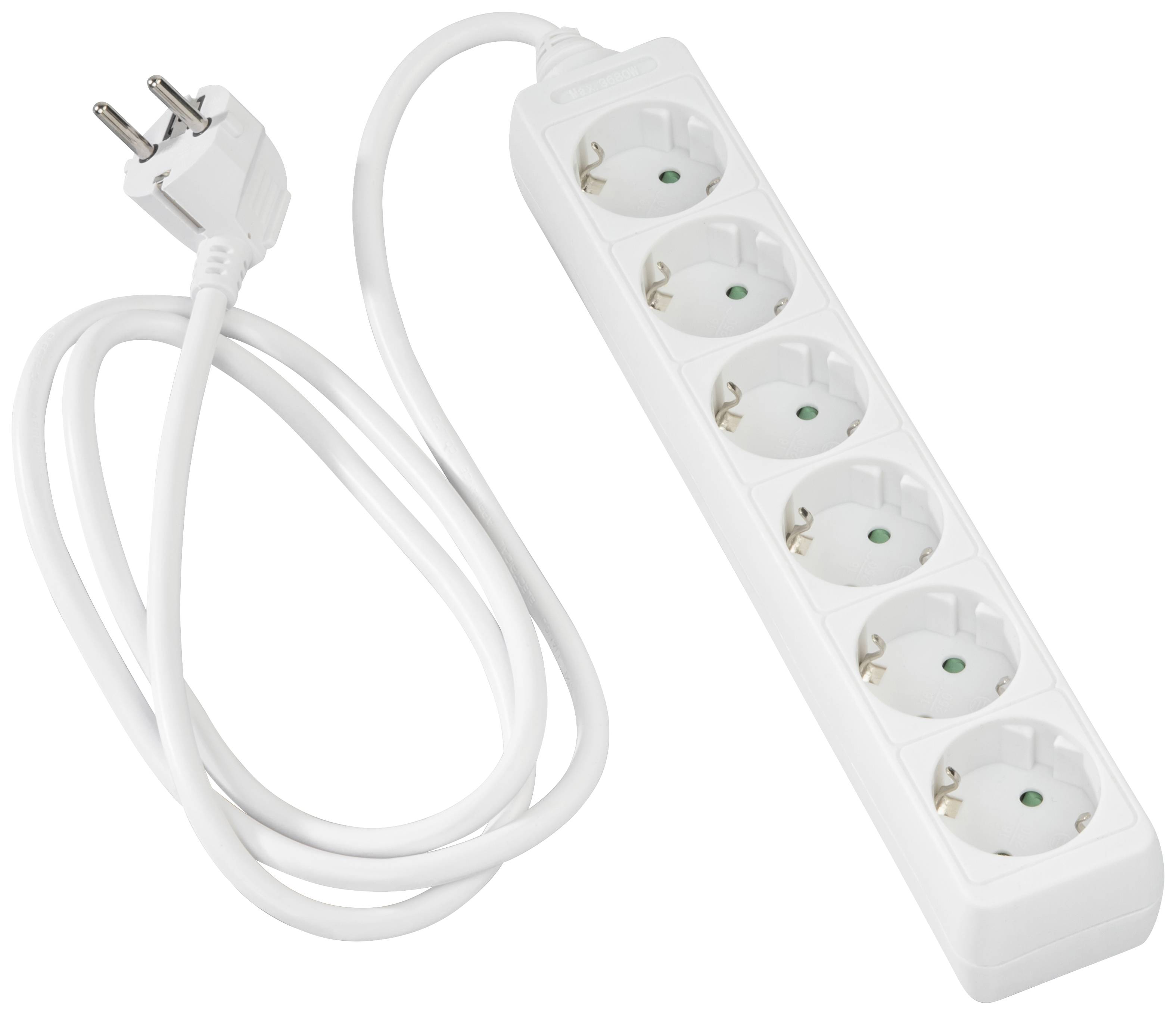 Hama 00030529 Steckdosenleiste 6fach Weiß Schutzkontakt 1 St.