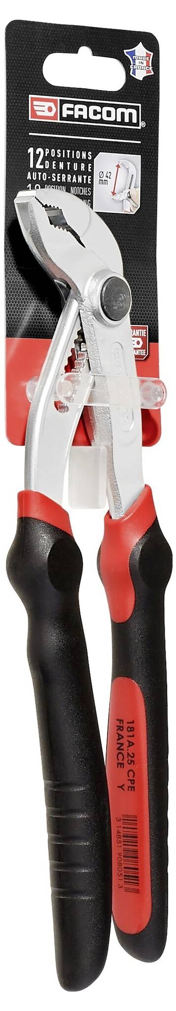 Facom 181A.25CPEPB Wasserpumpenzange Schlüsselweite (metrisch) 41mm 250mm