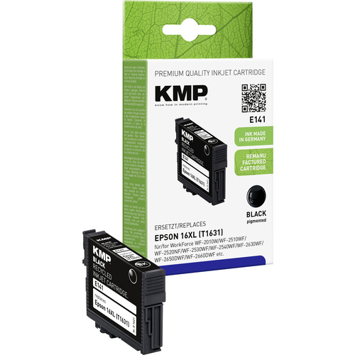 KMP Druckerpatrone ersetzt Epson 16XL, T1631 Kompatibel Schwarz E141 1621,4001