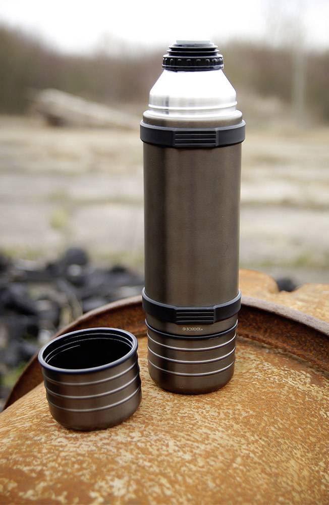 Isosteel Duo Thermoflasche Titan-Grau 1 l VA-9562DQAT