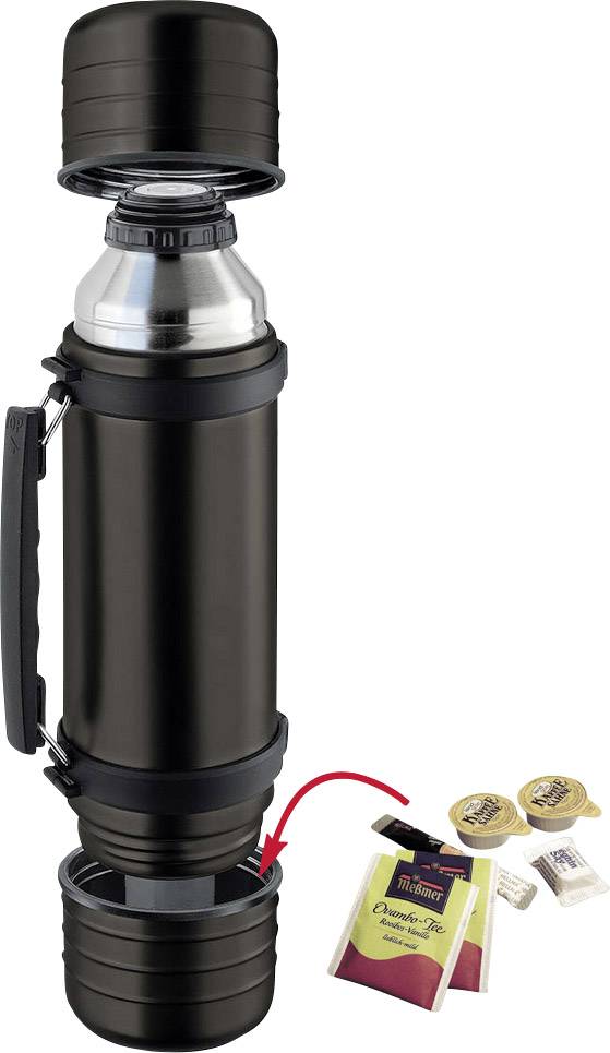 Isosteel Duo Thermoflasche Titan-Grau 1 l VA-9562DQAT