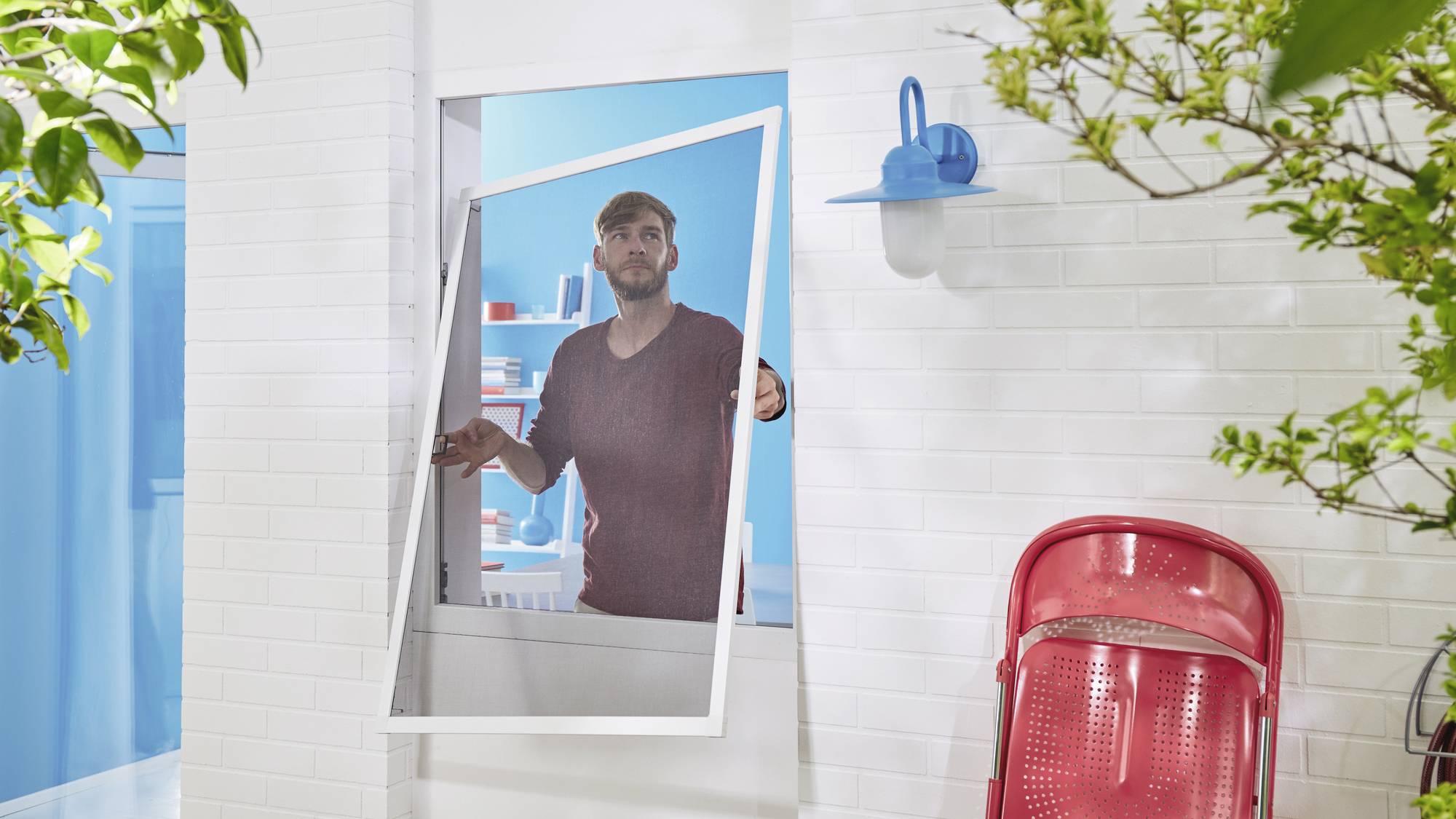 tesa ALU COMFORT 55195-00002-00 Fliegengitter (B x H) 1200 mm x 1500 mm Weiß 1 St.