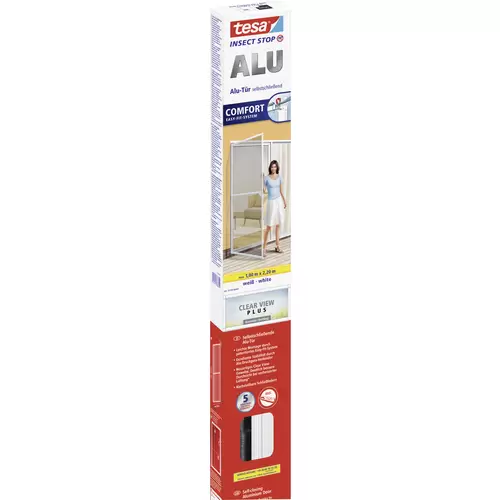 TESA ALU COMFORT 55192-00002-00 Tür-Fliegengitter (B x H) 1000mm x 2200mm Weiß 1St. TESA ALU COMFORT 55192-00002-00 Tür-Fliegengitter (B x H) 1000mm x 2200mm Weiß 1St.