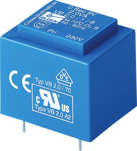 Block VB 3,2/1/9 Printtransformator 1 x 230V 1 x 9 V/AC 3.20 VA 355mA