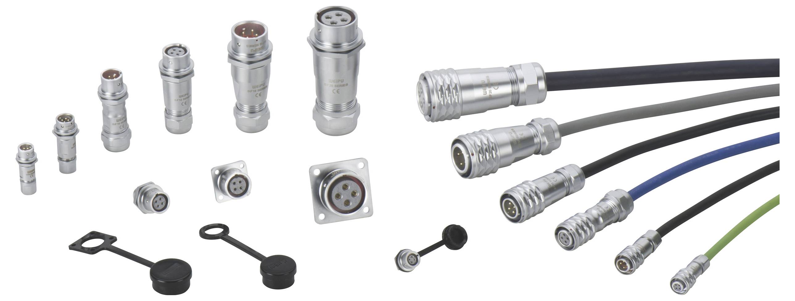 Weipu SF1210/P2 I Rundstecker Stecker, gerade Gesamtpolzahl: 2 Serie (Rundsteckverbinder): SF12 1St.