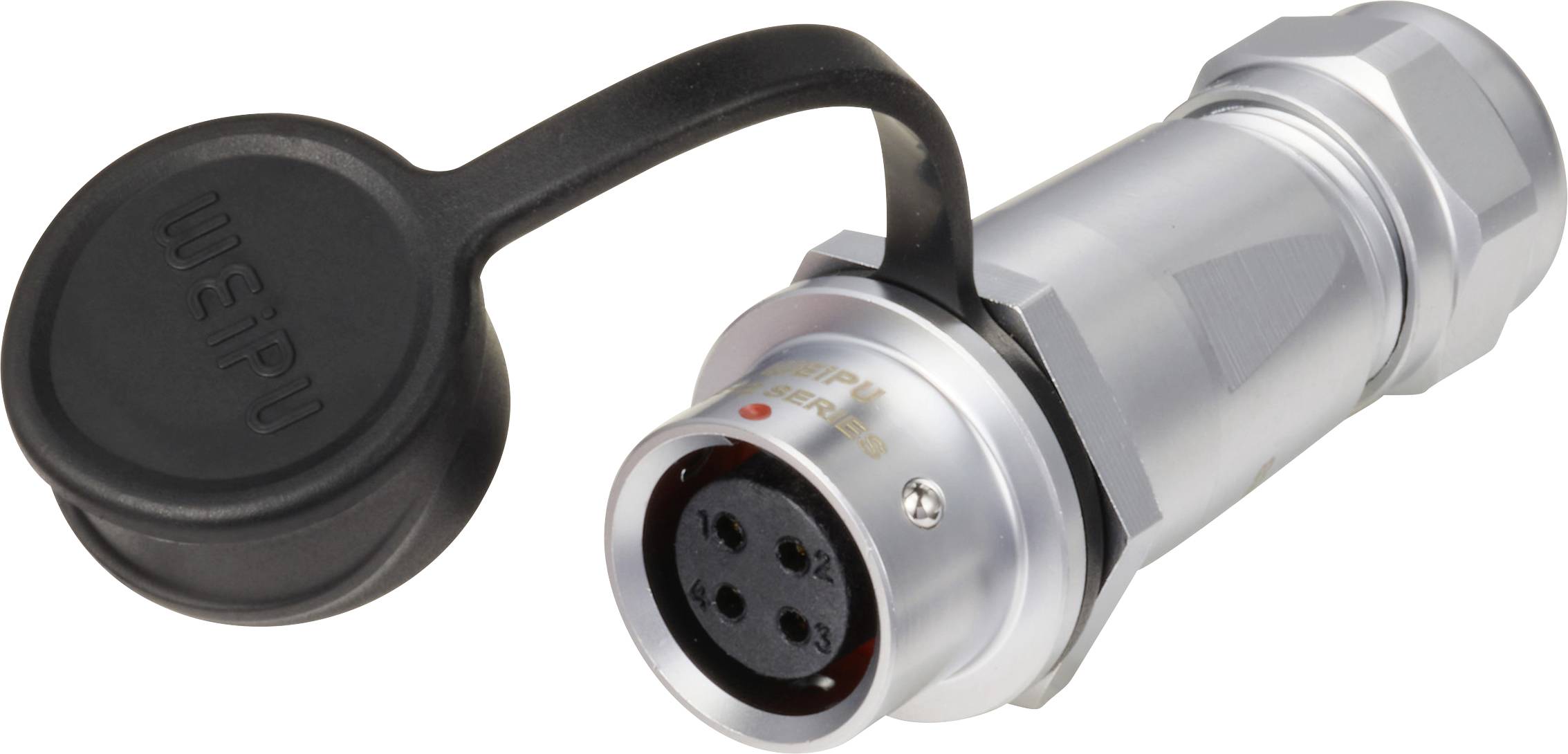 Weipu SF1211/S4 I Rundstecker Kupplung, gerade Gesamtpolzahl: 4 Serie (Rundsteckverbinder): SF12 1