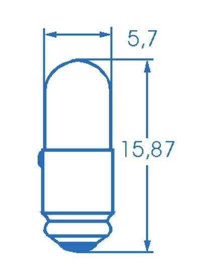 Barthelme 00282840 Subminiatur Glühlampe 28V 1.12W MG5.7s/9 Klar