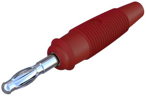 SKS Hirschmann LAS 30 Lamellenstecker Stecker, gerade Stift-Ø: 4mm Rot