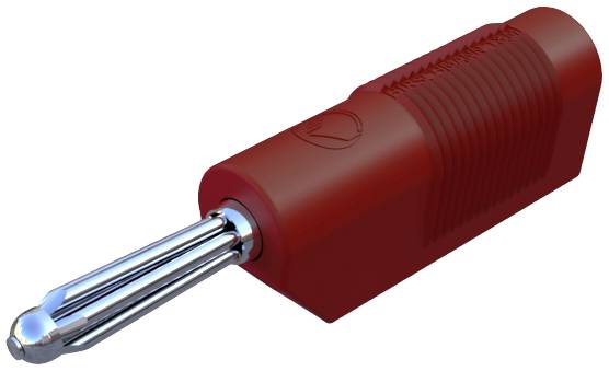 Roter Schraubenzieher mit silberner Metallspitze. Er liegt auf einem weißen Hintergrund.
