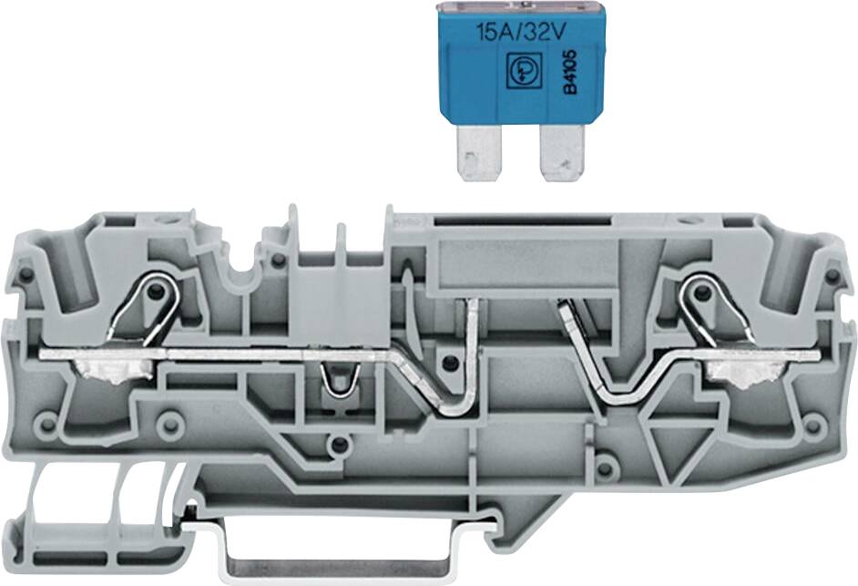 WAGO 2006-1681 Sicherungsklemme 7.50mm Zugfeder Belegung: L Grau