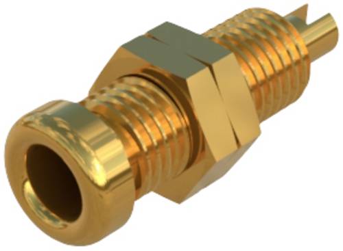 Hirschmann Test & Measurement BU 10 Au Laborbuchse Buchse, Einbau vertikal Stift-Ø: 4 mm Gold