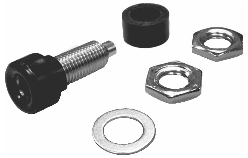 BKL Electronic 072307 Laborbuchse Buchse, Einbau vertikal Stift-Ø: 4mm Schwarz