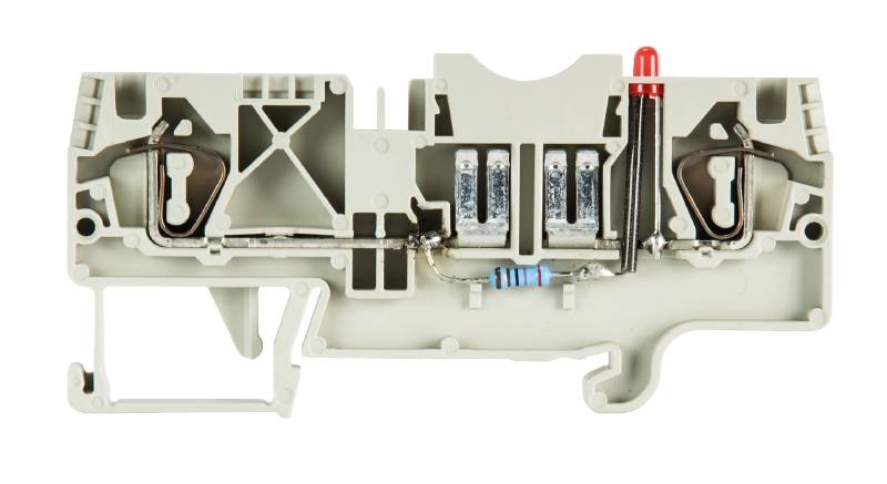 Wieland Sicherungsklemme für Kfz-Sicherungen mit Kennmelder WKFN 4 FSI LED12 Grau Inhalt: 1 St.