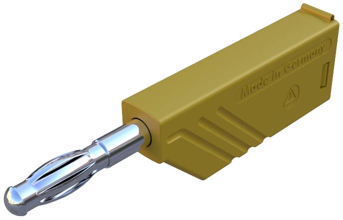 SKS Hirschmann LAS N WS Lamellenstecker Stecker, gerade Stift-Ø: 4 mm Gelb 1 St.